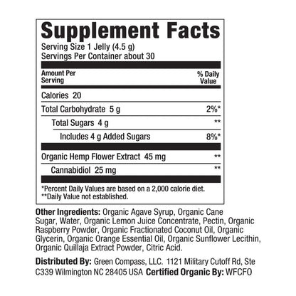Broad Spectrum Daily Nano Jellies - Raspberry Citrus (750mg)